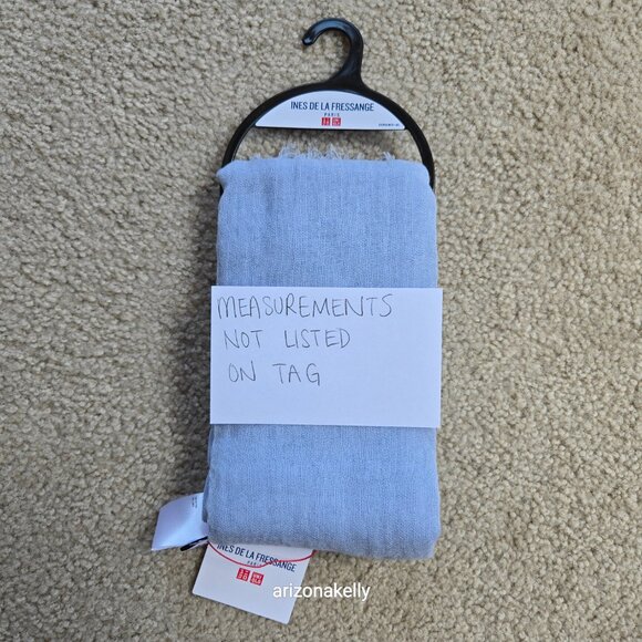 NWT Ines de la Fressange x Uniqlo Cotton Linen Scarf - Picture 5 of 5